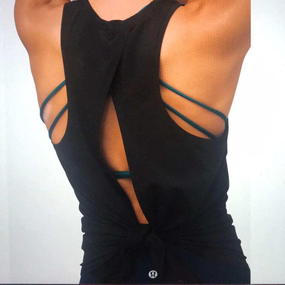 Lululemon All Tied Up Tank 4 Black EUC